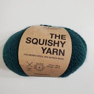We Are Knitters The Squishy Yarn Merino Wool Alpaca Forest Green 100g 153yd